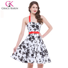 Grace Karin Hot Selling Wholesale Stock sans manches en coton Retro Vintage Dress CL4595-5 #